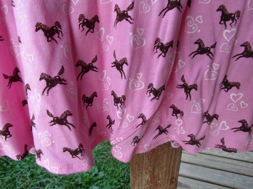 Top 2 pezzi nuovo con etichette Dollie & Me rosa marrone stampa cavallo con leggings e vestito bambola taglia 8 - Foto 6 di 12