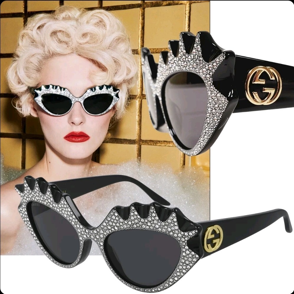 GUCCI SUNGLASSES GG0781S HOLLYWOOD FOREVER CRYSTAL CAT EYE GUCCI SUNGLASSES GG0781S HOLLYWOOD FOREVER CRYSTAL CAT EYE