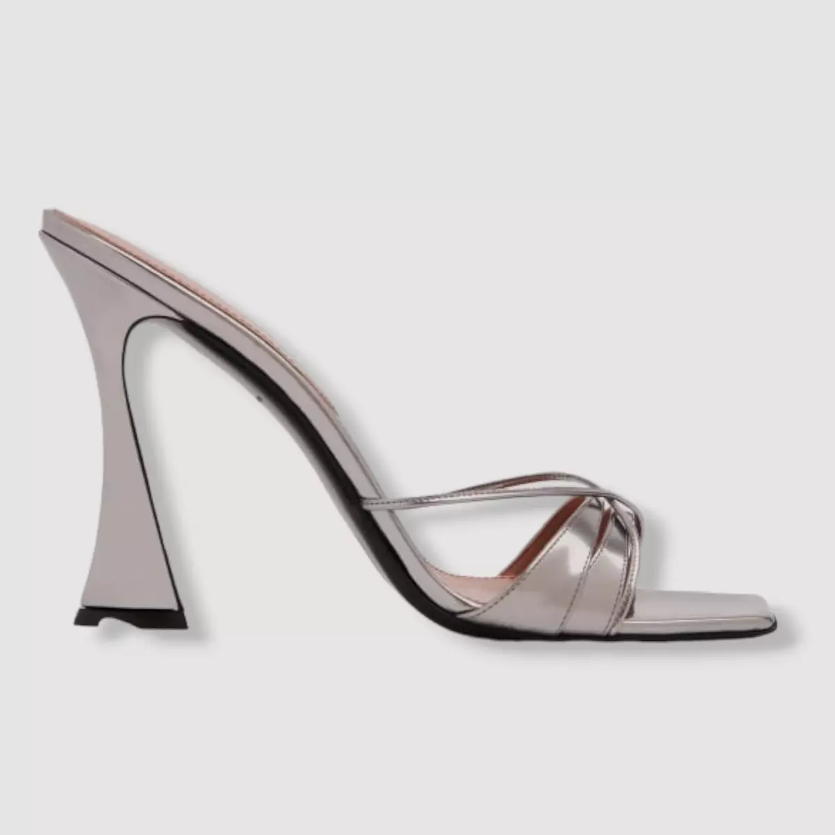 690 D Accori Women s Silver Lust Metallic Leather Heel Shoes Size 40 EU 10 US
