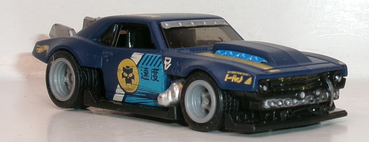LOOSE 2023 HOT WHEELS 1:64 BLUE CUSTOM '68 CAMARO WHEEL SWAP