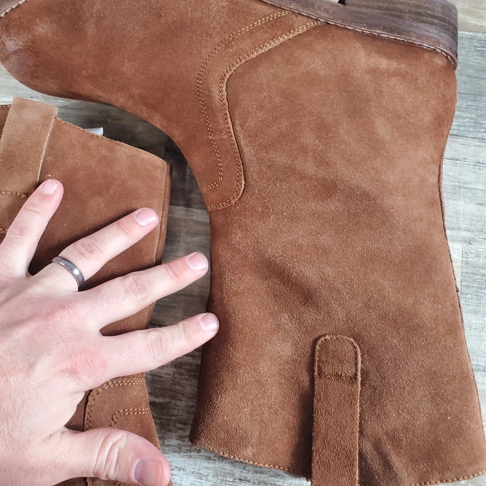 Bota vaquera Free People Easton Equestrian para mujer talla 11 marrón gamuza Foto 4 de 4