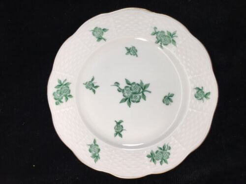(2) Herend 'GREEN FLOWERS' TEA TRIO - Teacup, Saucer, Plate - Pattern #HER63 - Picture 7 of 12