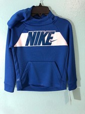 NIKE Training Dry-FIT HOODED SWEATSHIRT Boys SIZE 6 /M - Royal Blue Nwt