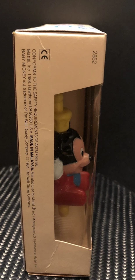 De colección 1998 Disney Mickey Mouse Spin 'N Play Sonajero Amarillo - Nacimiento - 18 MO NOS Foto 3 de 4