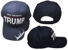 Trump 2024 45th President Signature Series Navy Blue Embroidered Hat Cap