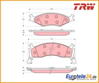 Bremsbelagsatz, Scheibenbremse Trw GDB3123 FüR Kia Sephia
