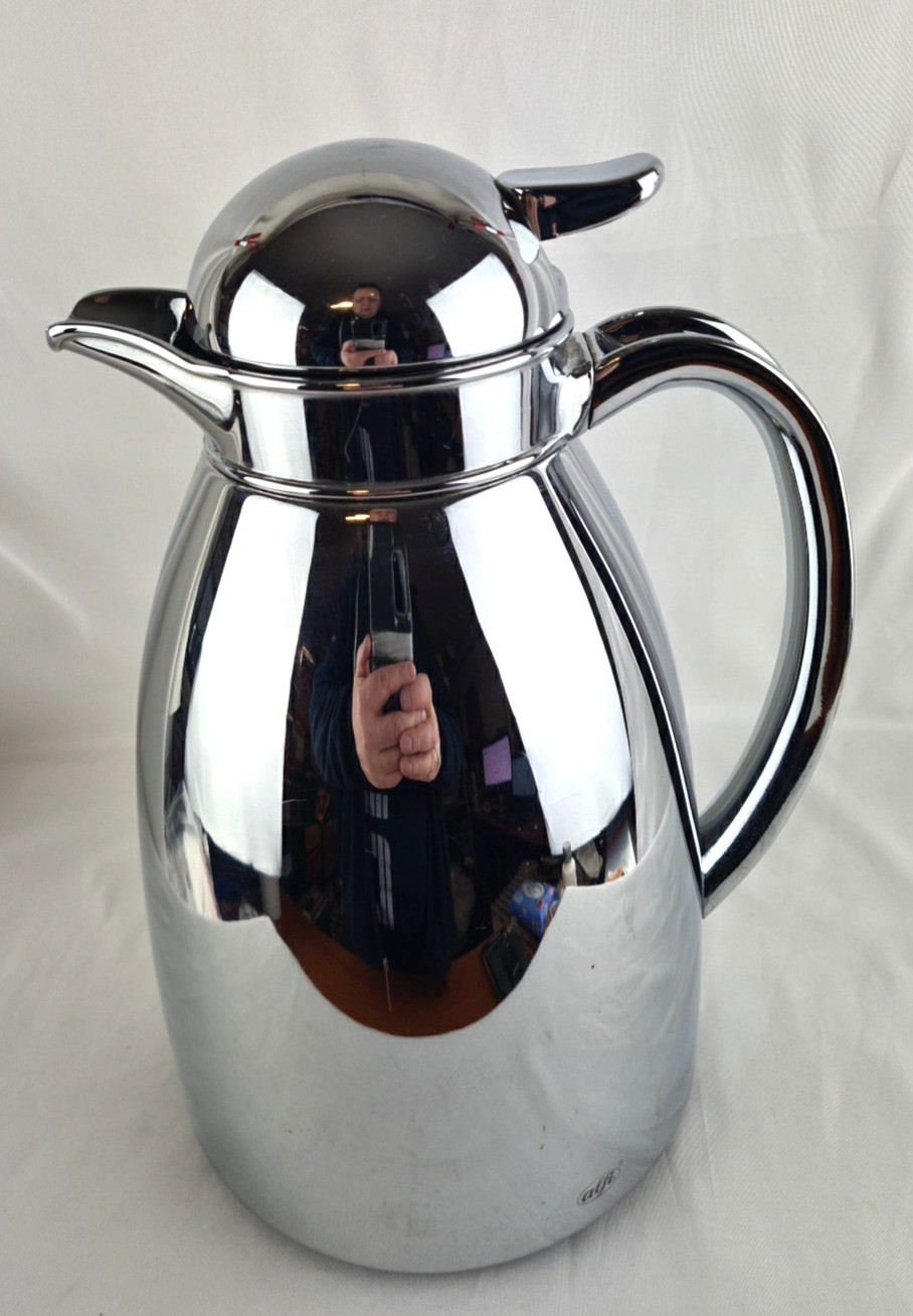 Alfi Isolierkanne Albergo Edelstahl Chrom 1 Liter Thermoskanne