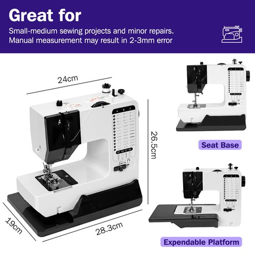 38 Stitches Portable Electric Sewing Machine with Extension Table Desktop AU - Picture 3 of 15