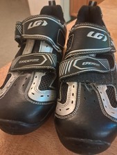 Garneau ERGO Bicycling Shoes Mens 8.5 Black And Silver