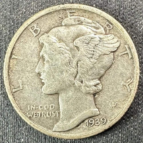 1939 S Mercury Dime - XF+ - Nice Better Date and Grade - Free Shipping
