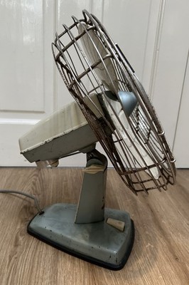 Vintage Thermair Tischventilator 12 Zoll funktionstüchtig 2 Geschwindigkeiten oszillierend 1950/60er klassischer Look