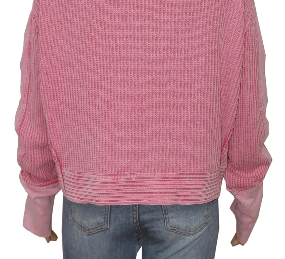 Free People FP One Mason Sudadera con Capucha Cárdigan Botón Bolsillo Manga Larga Chaqueta Nuevo L Foto 4 de 4