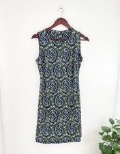 Tommy Hilfiger 4 Green Blue Paisley Sleeveless Sheath Dress Women’s 4