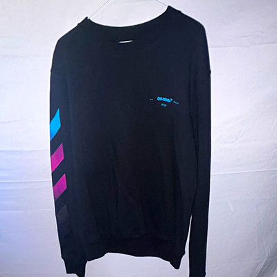 Off-White c/o Virgil Abloh Black Arrows Logo Crewneck Sweatshirt Mens L