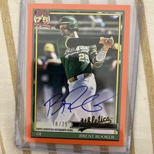 2026 Topps Series 1 Brent Rooker '91 Topps Auto Orange /25 Athletics