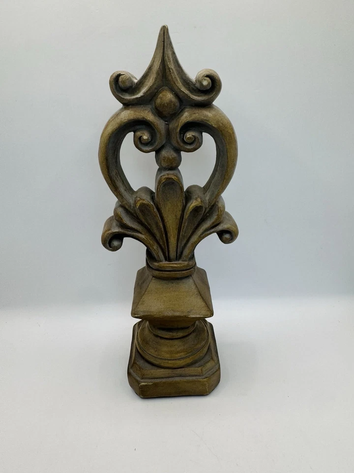 Estatua con acabado de rollo de hoja de acanto 8,5" resina decoración estilo toscano del viejo mundo Foto 2 de 4