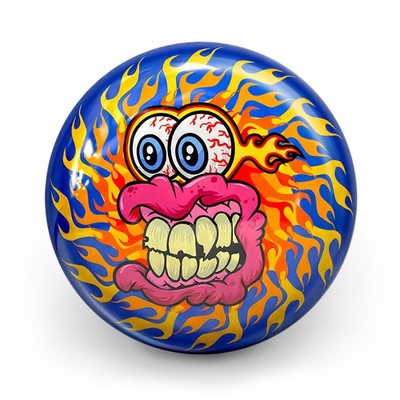 Bowling Ball OTB Blazin Blue Eyes by D. Savage Bowlingkugel Motiv Spare Strike