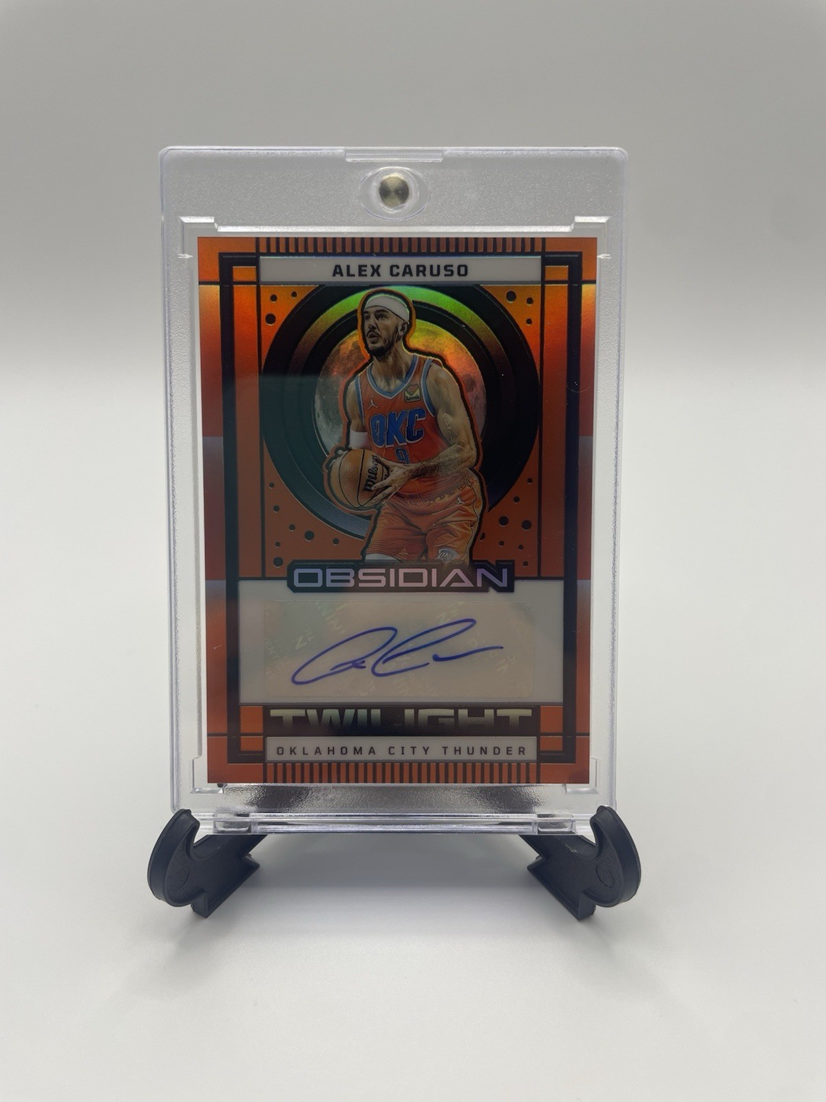 Panini Obsidian Twilight Signatures Auto #TS-ACO 29/99 Alex Caruso Thunder