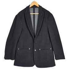 JOHN VARVATOS U.S.A. LAMBSWOOL COTTON BLAZER SIZE L CHARCOAL
