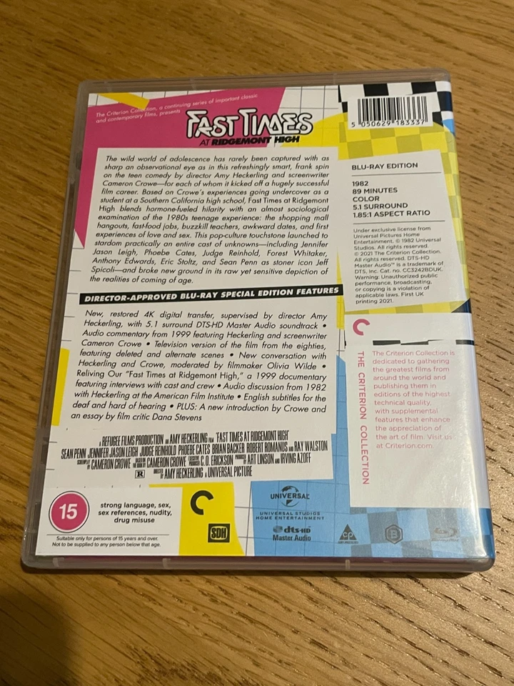 Fast Times at Ridgemont High - The Criterion Collection [15] Blu-ray - Image 2 of 2