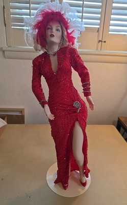 1992 FRANKLIN HEIRLOOM DOLL MARILYN MONROE GENTLEMEN PREFER BLONDES 19 INCH