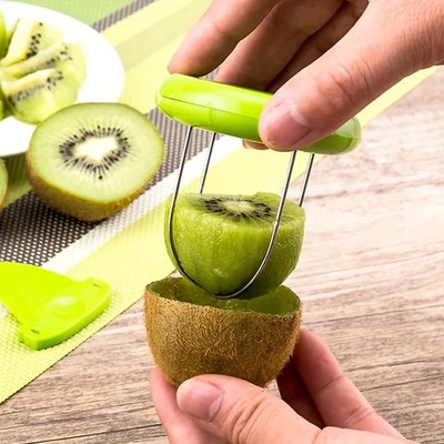 Fast Fruit Kiwi Cutter Peeler Slicer Kitchen Gadgets Stainless Steel Kiwi Peelin