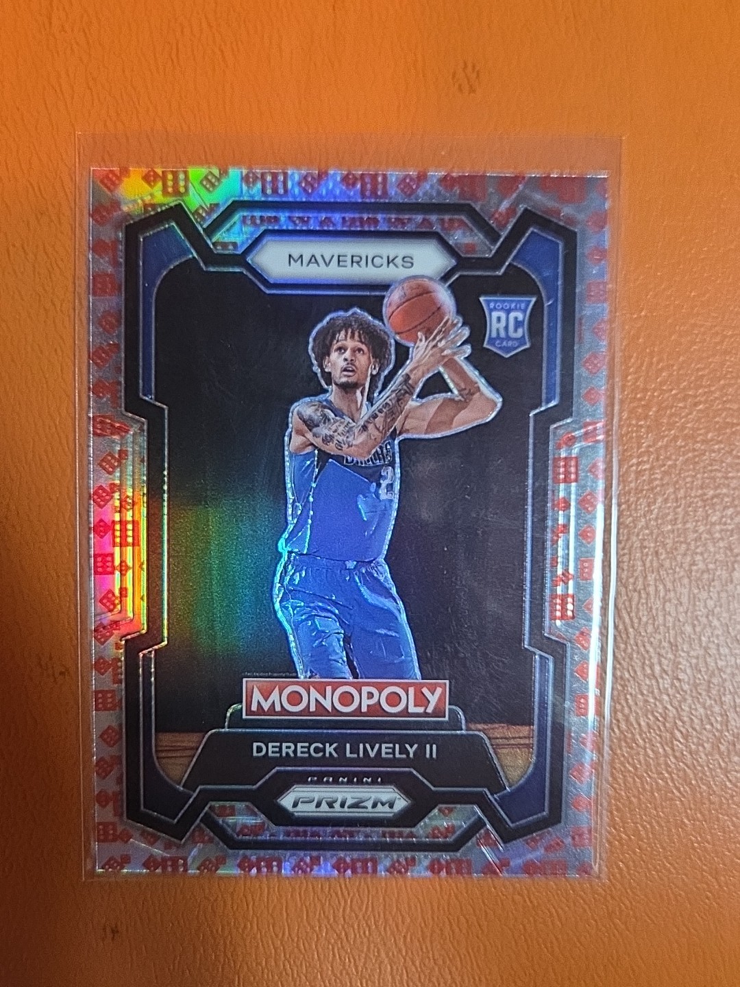 2023-2024 Panini Prizm Monopoly   Red Dice SSP ROOKIE DERECK LIVELY MAVERICKS