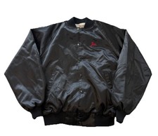 Vintage Chevrolet Heartbeat Of America Satin Jacket Mens L USA Made Bomber