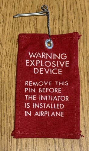 Vintage General Dynamics F-16 Warning Flag Used in the Build of the Aircraft