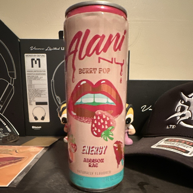 Alani Nu Berry Pop Energy Drink 12 fl oz Can 10 Cal Exp 05/24 Addison Rae. 