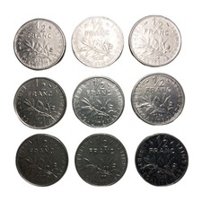France 1/2 Franc Coin 1965–2000 Marianne – Choose Year