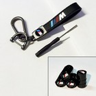 BMW Classic Fashion Leather Keyring bmw Car Hex Tire Air Valve M Series