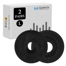 Geekria 2 Pairs Knit Headphones Ear Covers - Product Safety Large, Black