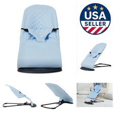 Hypoallergenic Blue Seat Cover for Baby Bouncer - Easy Install  Washable
