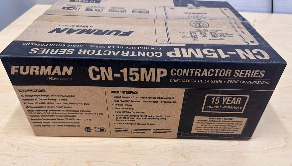 Furman CN-15MP Contractor Series 15A MiniPort (CN-15MP) Fire Relay NEW - Image 2 of 3