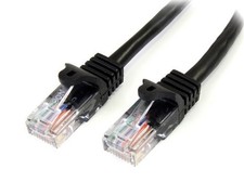 StarTech 10 ft Cat5e Black Snagless RJ45 UTP Cat 5e Patch Cable - 10ft Patch