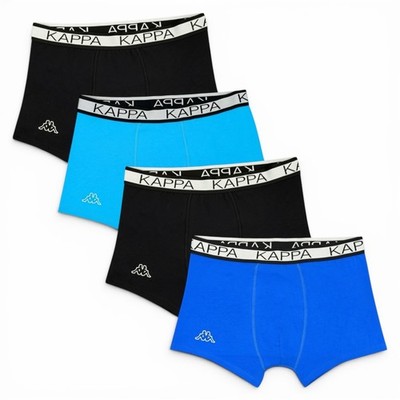 KAPPA 4er Pack Herren Boxershort Unterhose (19-4150) Black-Blue-Turquoise Gr. M