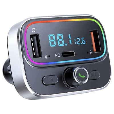 Bluetooth 5.4 FM Transmitter for Car Wireless Radio Adapter Kit, Hands-Free C...