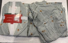 Wondershop Men s XL Cotton Flannel 2pc Pajama Set Christmas Gingerbread Stripe