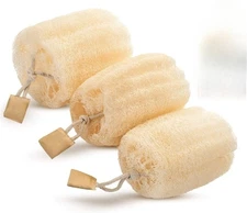 Loofah Exfoliating Body Scrubber 3Pcs Natural Shower Loofah Sponge Body Scrubber