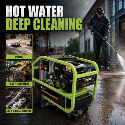 #ad 3500 PSI Hot Water Pressure Washer w 14quot; Flat Free Tires Swivel Casters 3.0 GPM $3299.99