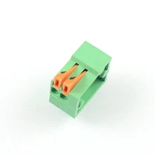 5Pcs 2.54mm 2 Poles 4 Pin Pluggable Spring Screless Terminal Block Connector