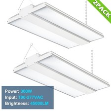 2X 300W LED Linear High Bay Light Commercial Warehouse Workshop Light 45000LM