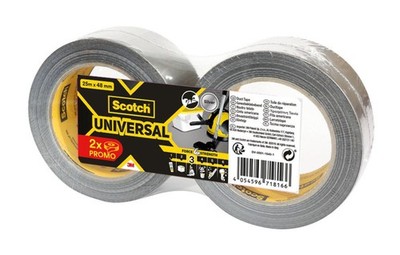 2 x Scotch  Universal Klebeband silber, 25mx48mm