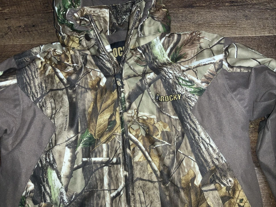 Chaqueta Rocky Realtree Verde/Marrón Camuflada Cremallera Completa Juvenil Talla L 12-14 Foto 3 de 4