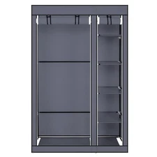 67-inch - Portable wardrobe made of non-woven fabric - easy to assemble wardrobe