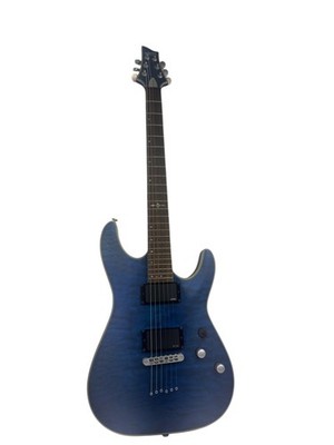 Schecter C1 Platinum Transparent Midnight Blue Electric Guitar