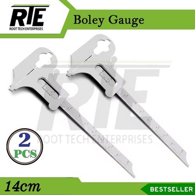 Dental Boley Gauge Caliper 2PCS Stainless Steel Dentist Measuring Instrument CE