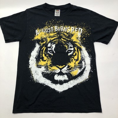 August Burns Red Tiger Logo size Small Black T Shirt Vtg Y2K Metalcore Band Tee