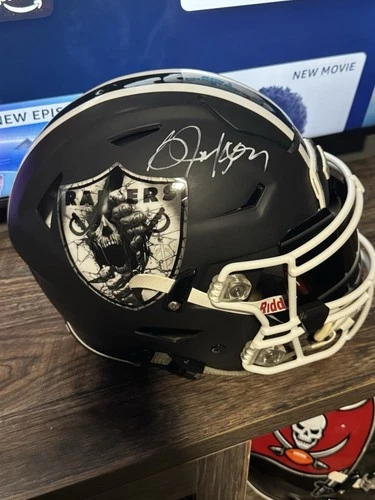 Bo Jackson Autographed Raiders Custom F/S Authentic Speedflex Helmet Beckett COA